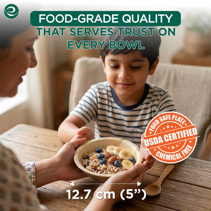 210ml Round Areca Palm Leaf Disposable Bowls