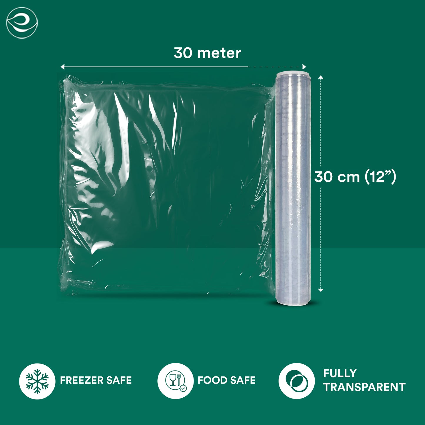 Compostable Cling Wrap 30 cm x 30 mtr Pack of 1
