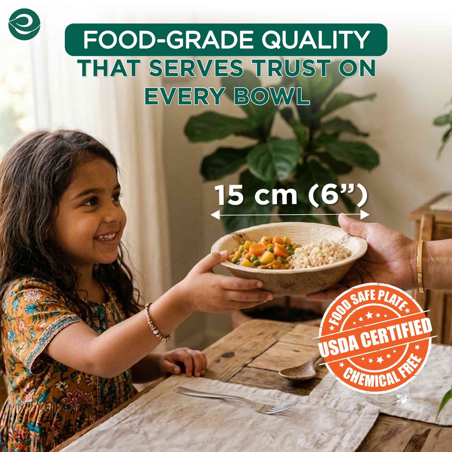 475ml Round Areca Palm Leaf Disposable Bowls