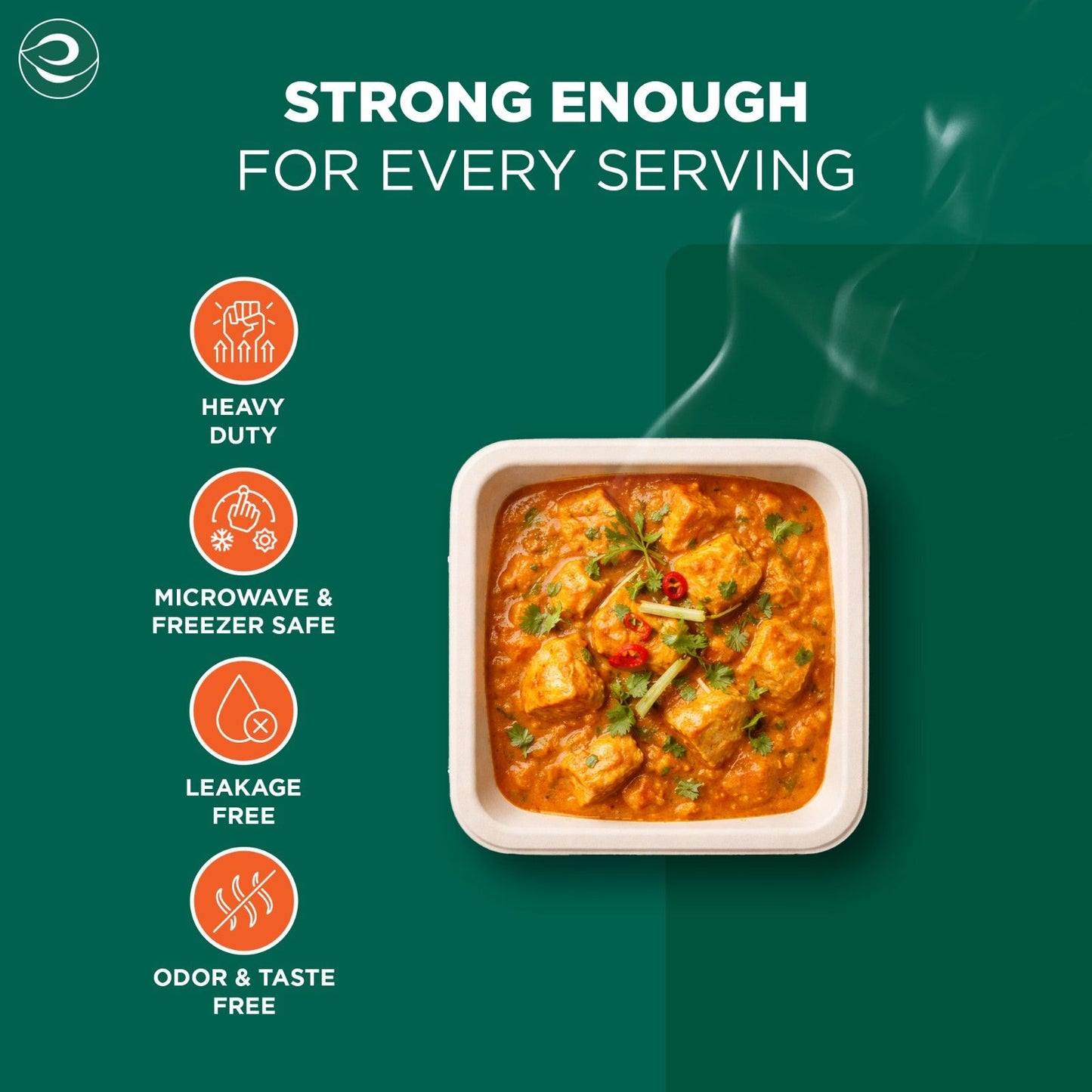 150 ml Square Disposable Bagasse Bowl