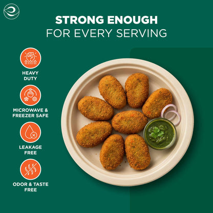 12 inch Round Disposable Bagasse Plates