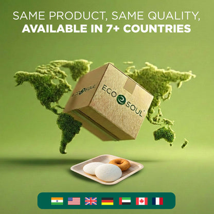 8 Inch Square Disposable Areca Palm Leaf Plates