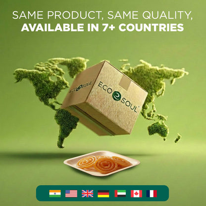 6 Inch Square Disposable Areca Palm Leaf Plates