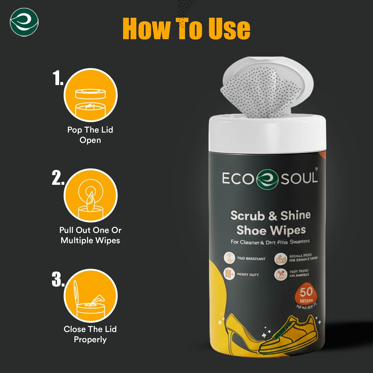 Scrub & Shine Shoe Cleaning Wipes for All Shoes | Pack of 1