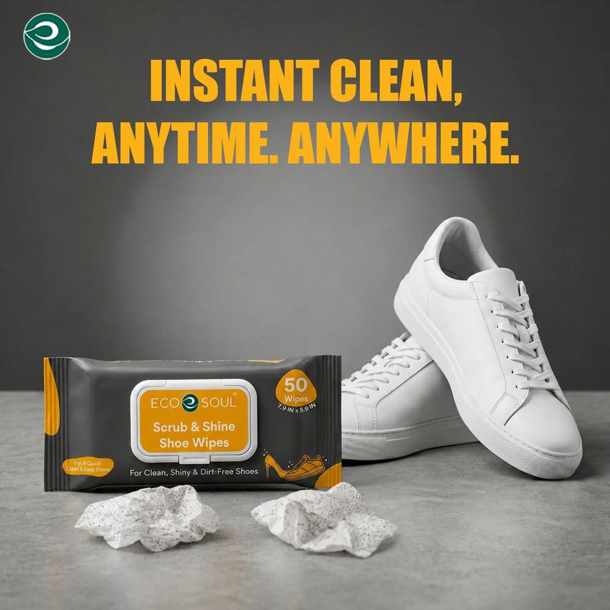 Scrub & Shine Shoe Cleaning Wipes for All Shoes | Pack of 2