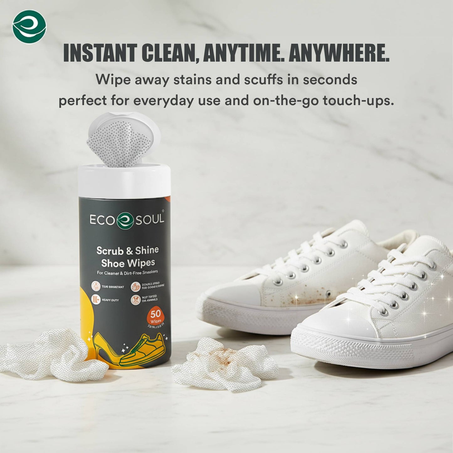Scrub & Shine Shoe Cleaning Wipes for All Shoes | Pack of 1
