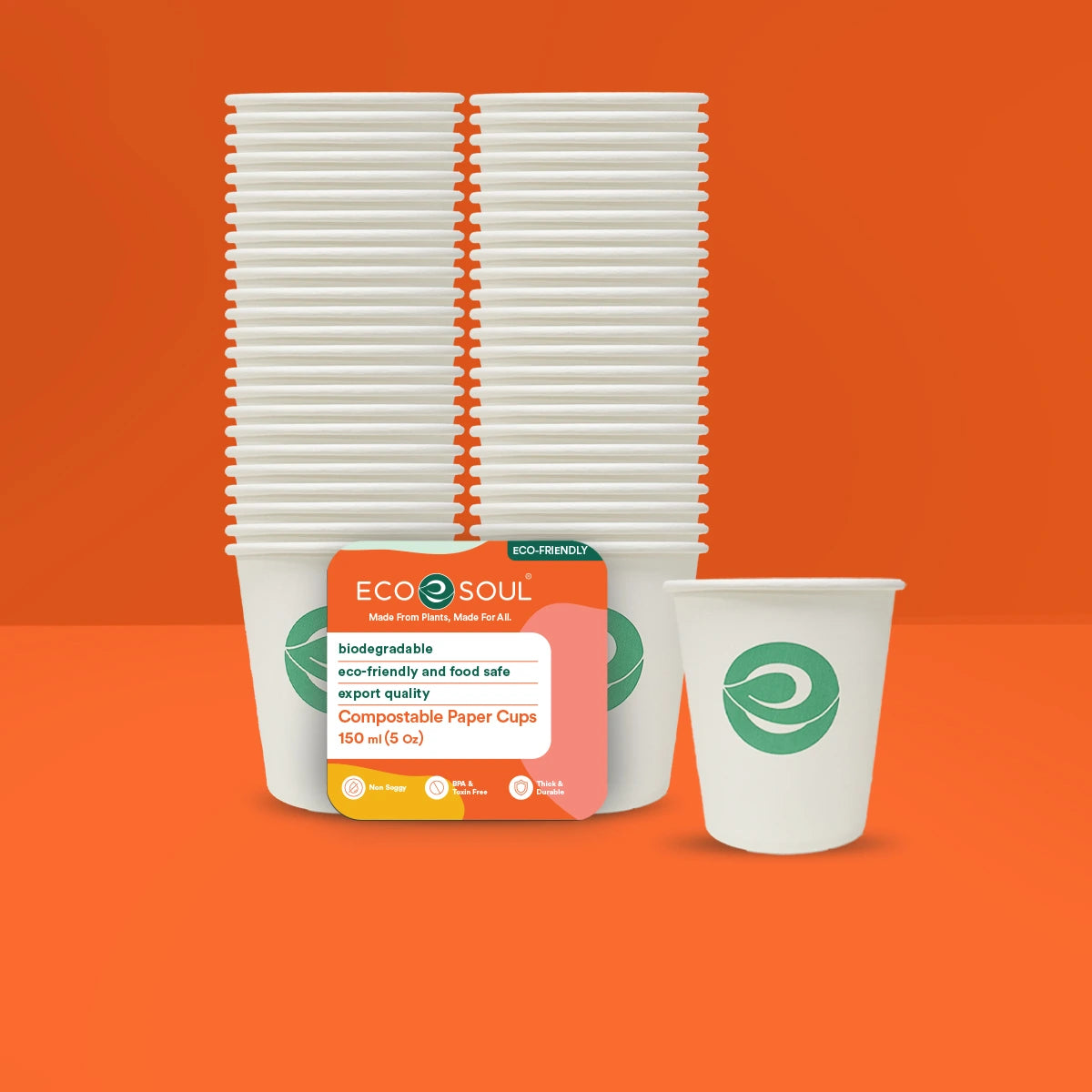 150 ml Disposable Paper Cups – ECOSOUL HOME INDIA