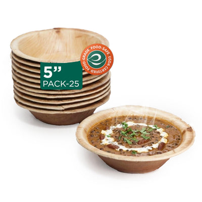 210ml Round Areca Palm Leaf Disposable Bowls