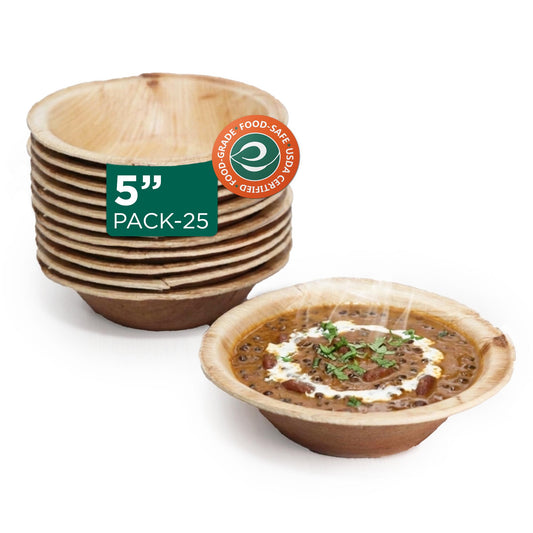 210ml Round Areca Palm Leaf Disposable Bowls