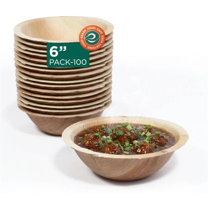 475ml Round Areca Palm Leaf Disposable Bowls