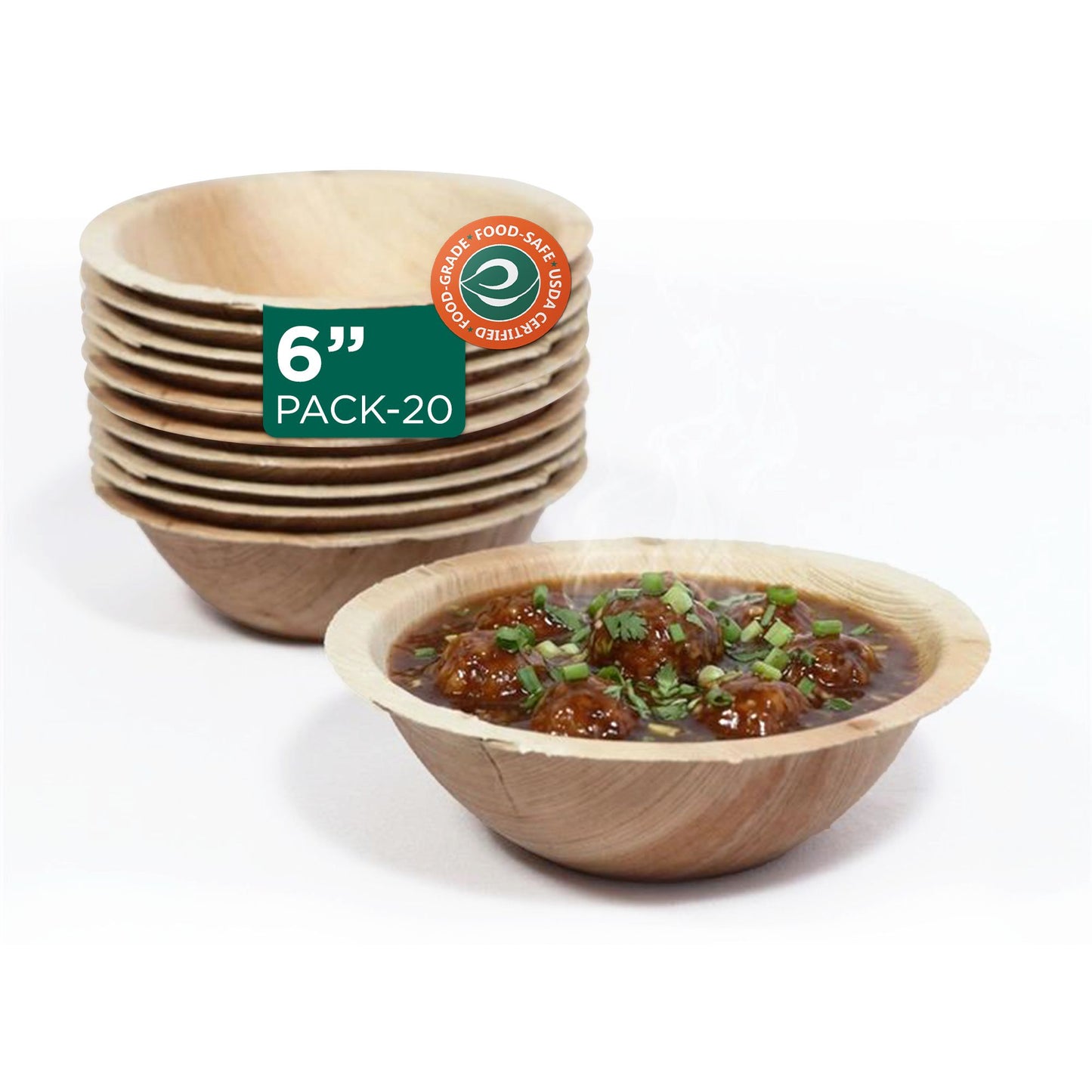 475ml Round Areca Palm Leaf Disposable Bowls