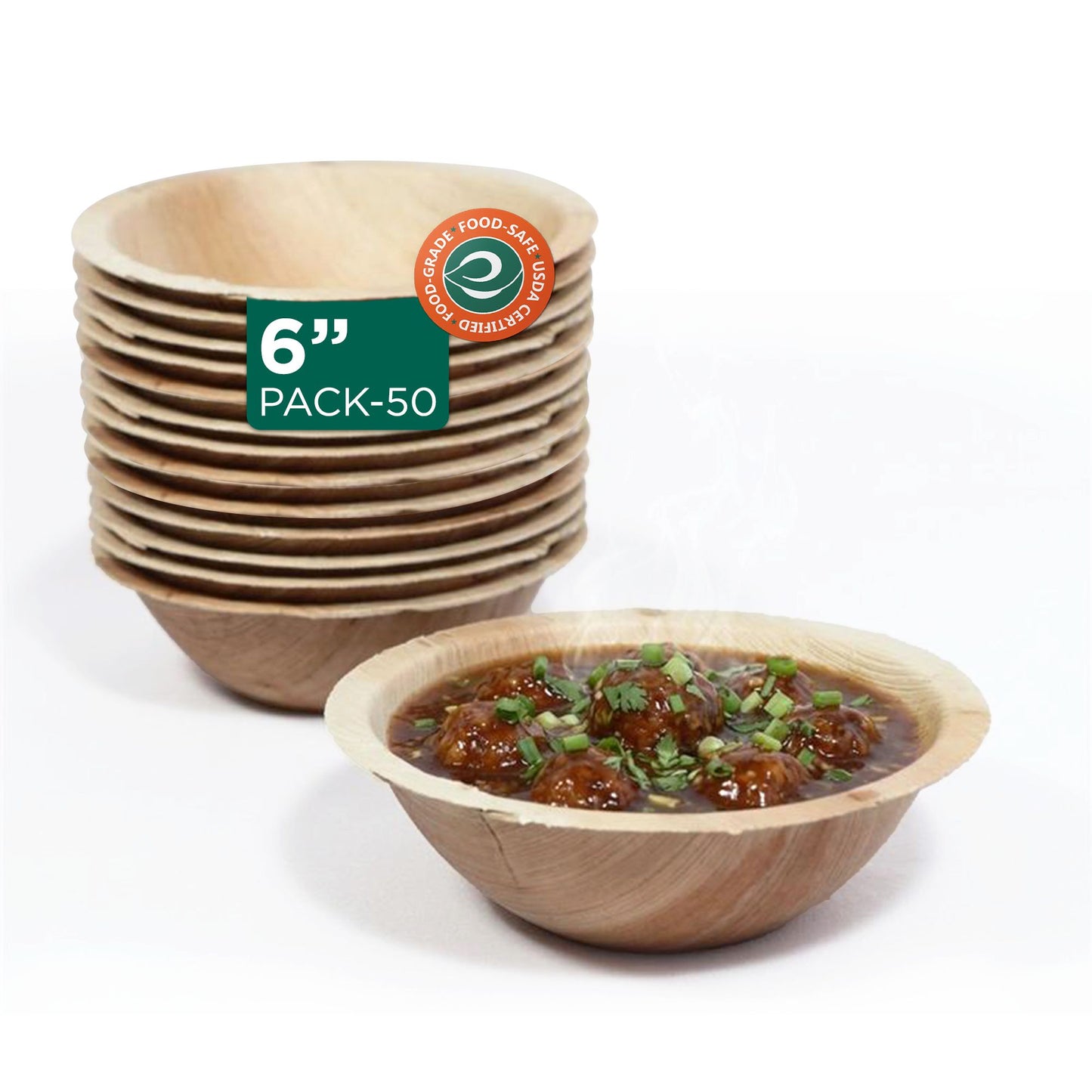 475ml Round Areca Palm Leaf Disposable Bowls