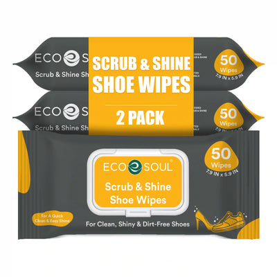 Scrub & Shine Shoe Cleaning Wipes for All Shoes | Pack of 2