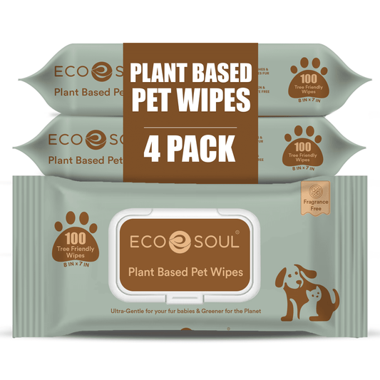 Unscented Pet Wipes with Aloevera & Glycerin | Pack of 4