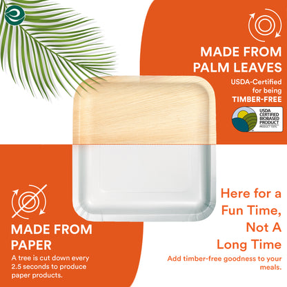 Eco-friendly palm leaf plates better than paper plates