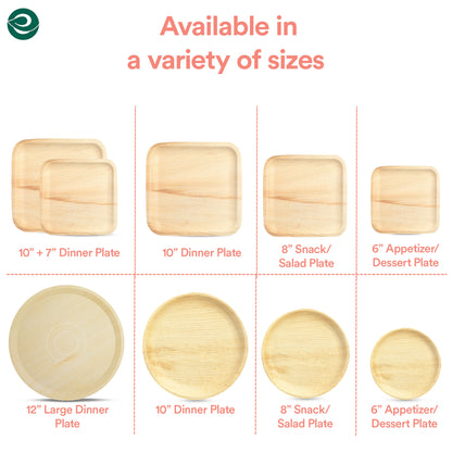 Palm Leaf Plates Bundles | 7 &10 Square