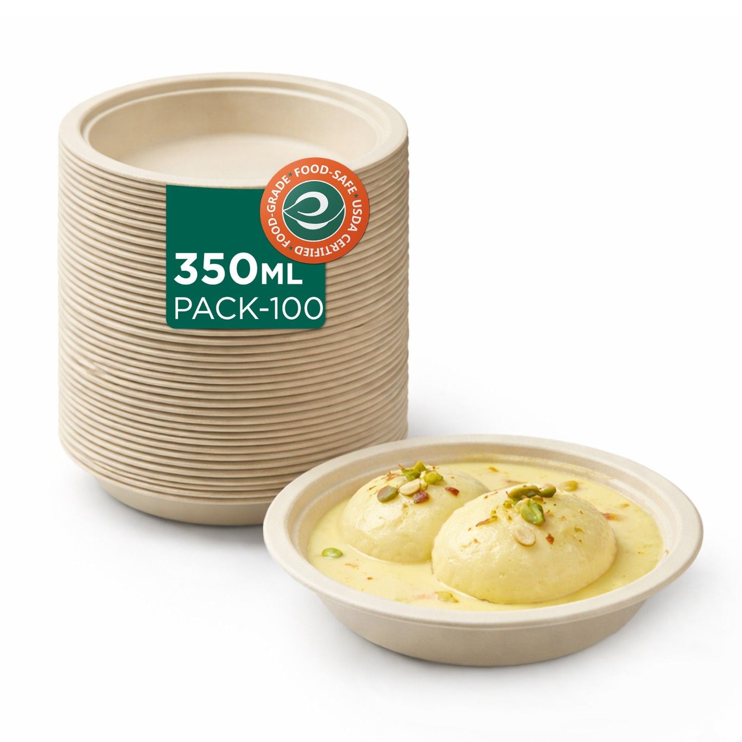 350 ml Round Disposable Bagasse Bowl