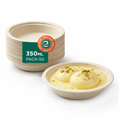 350 ml Round Disposable Bagasse Bowl