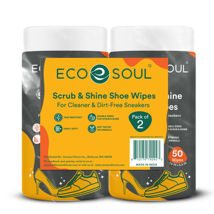 Scrub & Shine Shoe Cleaning Wipes for All Shoes | Pack of 2