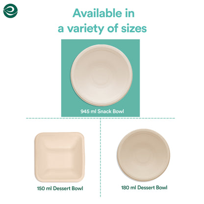 945 ml Round Bagasse Bowls