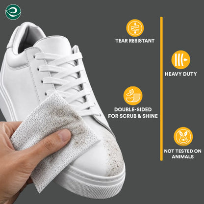 Scrub & Shine Shoe Cleaning Wipes for All Shoes | Pack of 2