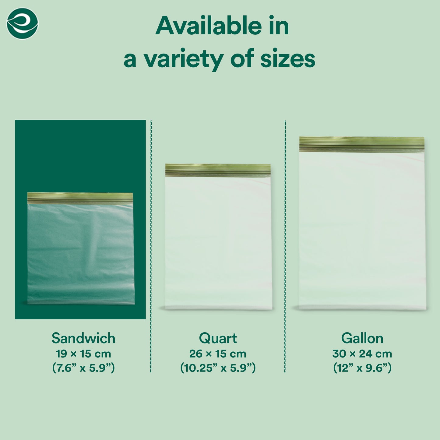 Compostable & Eco Friendly Ziplock Bags (19 x 15 cm, Small, 25 Count)