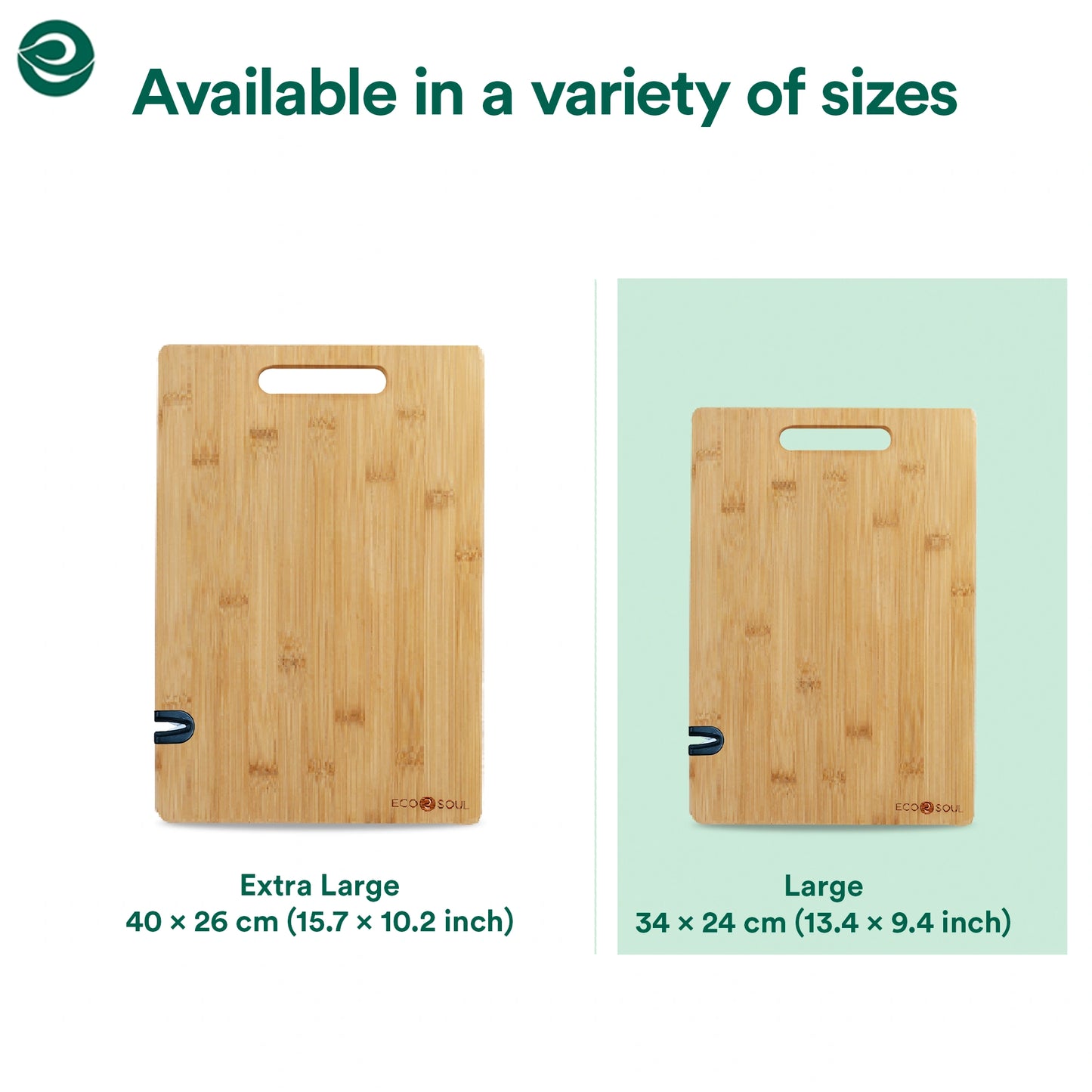 Bamboo Cutting Board with Knife Sharpner [13 x 9 inch, Large]