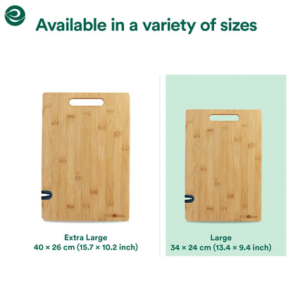Bamboo Cutting Board with Knife Sharpner [13 x 9 inch, Large]