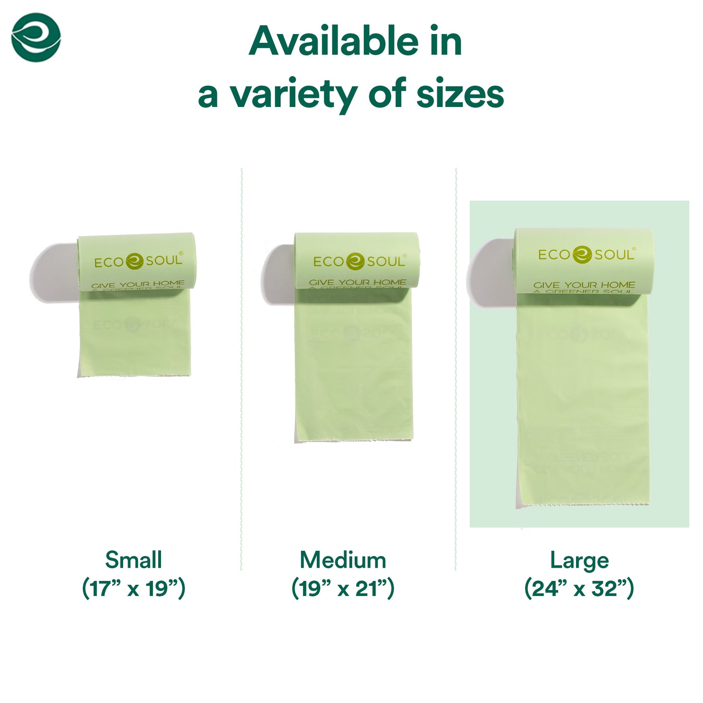 Compostable Garbage Bags | Large | 24" x 32"