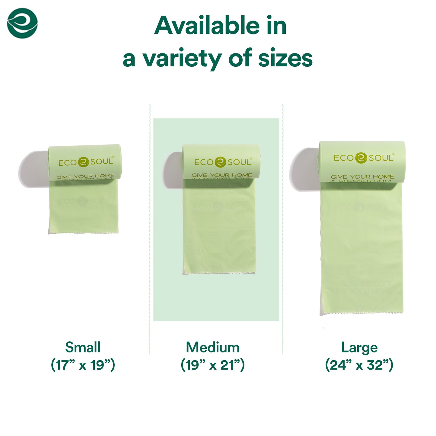 Compostable Garbage Bags | Medium | 19" x 21"